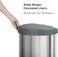 EKO Aria Brushed Stainless Steel Step Kitchen Trash Can Semi-Round 45L