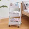 3 Tier Shelf Organization Trolley Craft Art Cart White