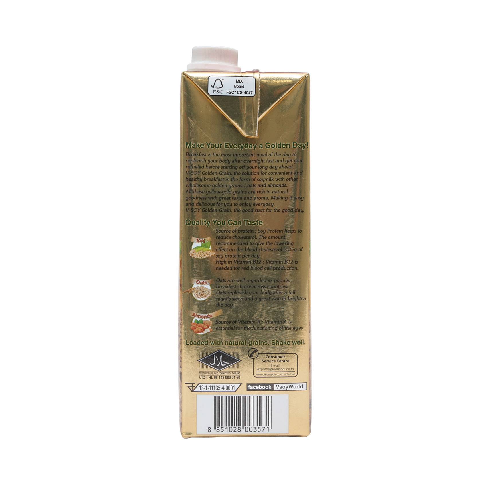 V-Soy Golden Grain Soybean Milk 1L