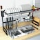 Over The Sink Dish Drainer Drying Rack Black 85cm