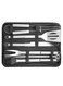 Generic 9-Piece BBQ Grill Tool Set Silver/Black