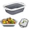 McMola 4 in 1 Chopping Board, Collapsible Washing up Bowl, Plastic Chopping Board and Foldable Camping Sink with Drain Plug, White/Grey