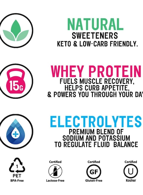 Protein2O Electrolyte Protein Infused Water Plus Electrolytes, Strawberry Banana, Protein Drink, 500ml