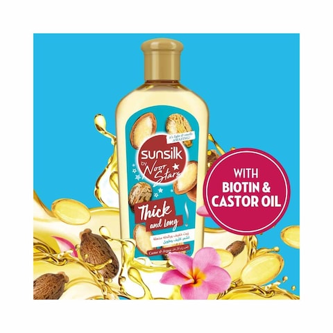 Sunsilk Thick And Long Castor And Argan Hair Oil Yellow 250ml