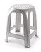 Plastic Forte Plastic Stool, Silver
