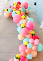 Buy Party Time 102PCS Balloon Garland Kit Pink Blue Peach Balloon Arch Tropical Flamingo Party Unicorn Party Wedding Bridal Shower Birthday Party Decoration Pastel Balloons - Party Supplies in UAE