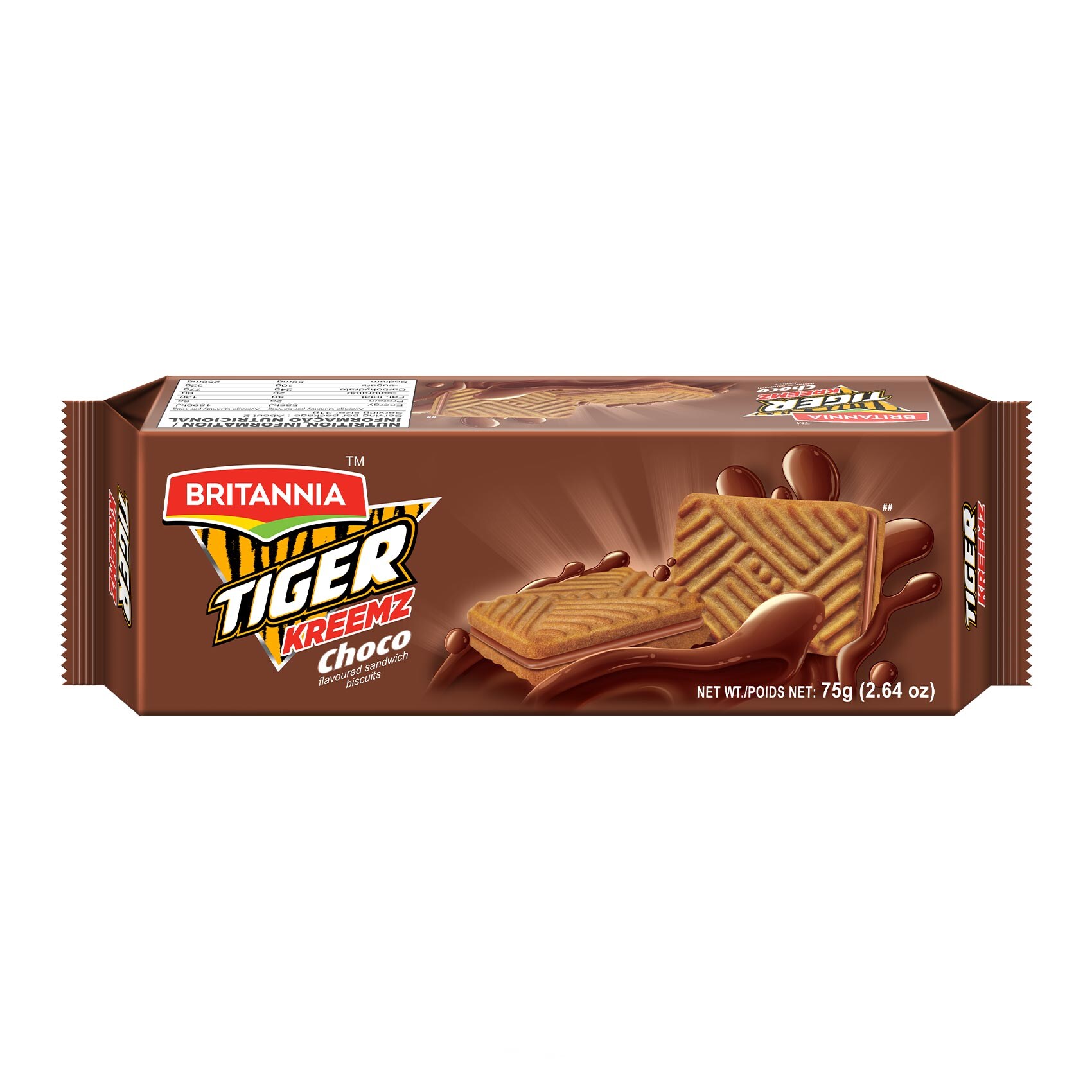 Buy Britannia Tiger Kreemz Chocolate Biscuits 72GR Online