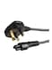Generic 3-Pin Power Cord With UK Plug 1.8Meter Black