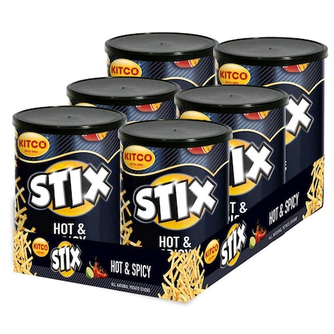 Kitco Stix Hot And Spicy Potato Sticks 45g x Pack of 6