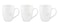 Shallow Porcelain Mug, White, 350 ml, TS-WH-50, 3 Pcs Set