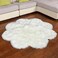 Super Soft Rabbit Fur Flower Design Living Room Carpet With Anti Slip Bottom (Size 80CM)