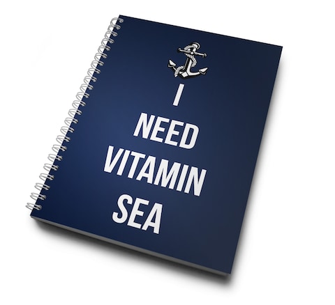 Loud Universe Hardcover Notebook Vitamin Sea Navy Spiral Notebook with Premium High Quality Paper A5 Size