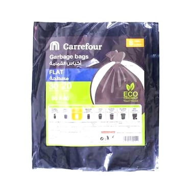 Maf Carrefour Flat Trash Bags Small 20 Bags 30 Gallons