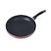 Homeway 30cm Non-Stick Frying Pan With Vented Glass Lid, Heat Resistant Handle, 3 Layer Non-Stick Coating, Lightweight Design, Red &amp; Black - HW1103