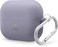 elago Silicone Hang designed for Samsung Galaxy Buds 3/3 Pro case cover with carabiner - Lavender Grey