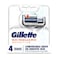 Gillette Skinguard Sensitive Blade Refills Blue 4 PCS