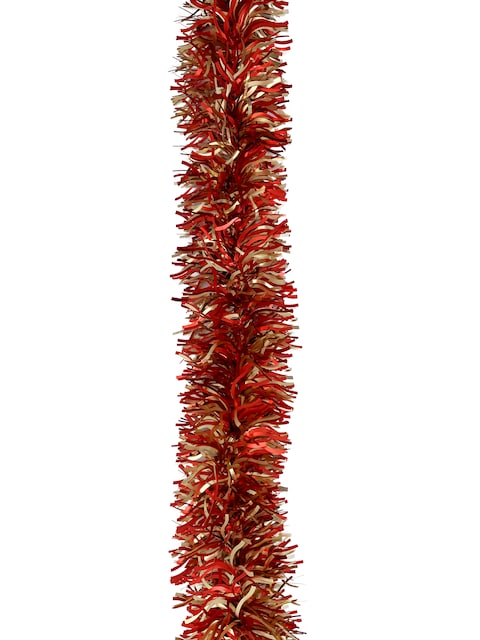 Christmas Tinsel Gold &amp; Red 200cmx10cm