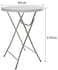 LANNY Home Granite Round Plastic Bar Height Folding Table ZY60H &Oslash;60cm*H110cm White