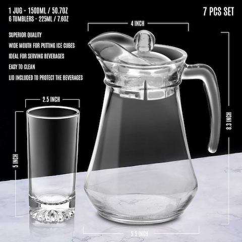RK GLASS JUG SET, 7 PCS, RKG000