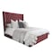 In House Burgas Velvet Bed Frame - Queen - 200x160 cm - Dark Pink