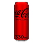 Buy Coca-Cola Zero Calories Carbonated Soft Drink Can 330ml in UAE