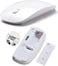 Ntech 2.4Ghz Wireless MoUSe With Receiver, Slim Cordless Optical MoUSe Scroll Wheel For PC Laptop Computer(White)