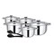 SAFLON TITANIUM 28+24+20+18 POTS +26 FRYPAN+28 DEEP TRAY 28 Red