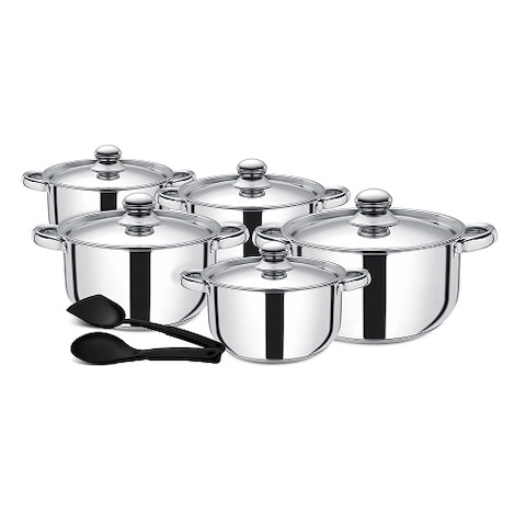 SAFLON TITANIUM 28+24+20+18 POTS +26 FRYPAN+28 DEEP TRAY 28 Red