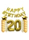 Generic 40Piece 20Th Happy Birthday Letter Party Balloons Banner, Decoration Party Supplies Big Foil Mylar Foil Balloons Thick Latex Balloons For Party Decoration