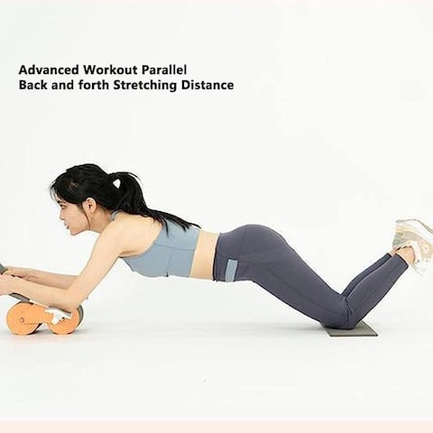 Automatic Rebound Ab Abdominal Exercise Roller Wheel, with Elbow Support and Timer, Abs Roller Wheel Core Exercise Equipment, for Men Women
