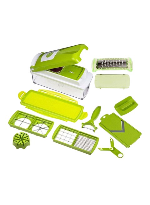 Generic 11-Piece Fruit And Vegetable Chopper And Slicer Set Green