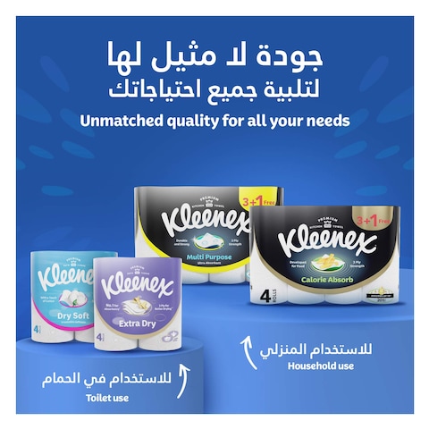 Kleenex Original Facial Tissue, 2 PLY, 10 Tissue Boxes x 76 Sheets, Soft Tissue Paper with Cotton Care for Face &amp; Hands