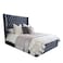 In House Burgas Velvet Bed Frame - Queen - 200x150 cm - Dark Gray
