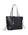 AMICA Zaila Embossed Monogram Design Tote Bag Suitable for Work / University / Travel  in Black
