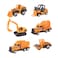 Power Joy Vroom Vroom Diecast Premium Construction Car Toy 86514 Yellow Pack of 6