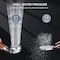 Filtered Hand Held Shower Head Ionic Shower Head Help Reduces hair loss.Shower Filter Rainfall Spa Water Saving, Purifies Water, Remove Chlorine (Transparent)