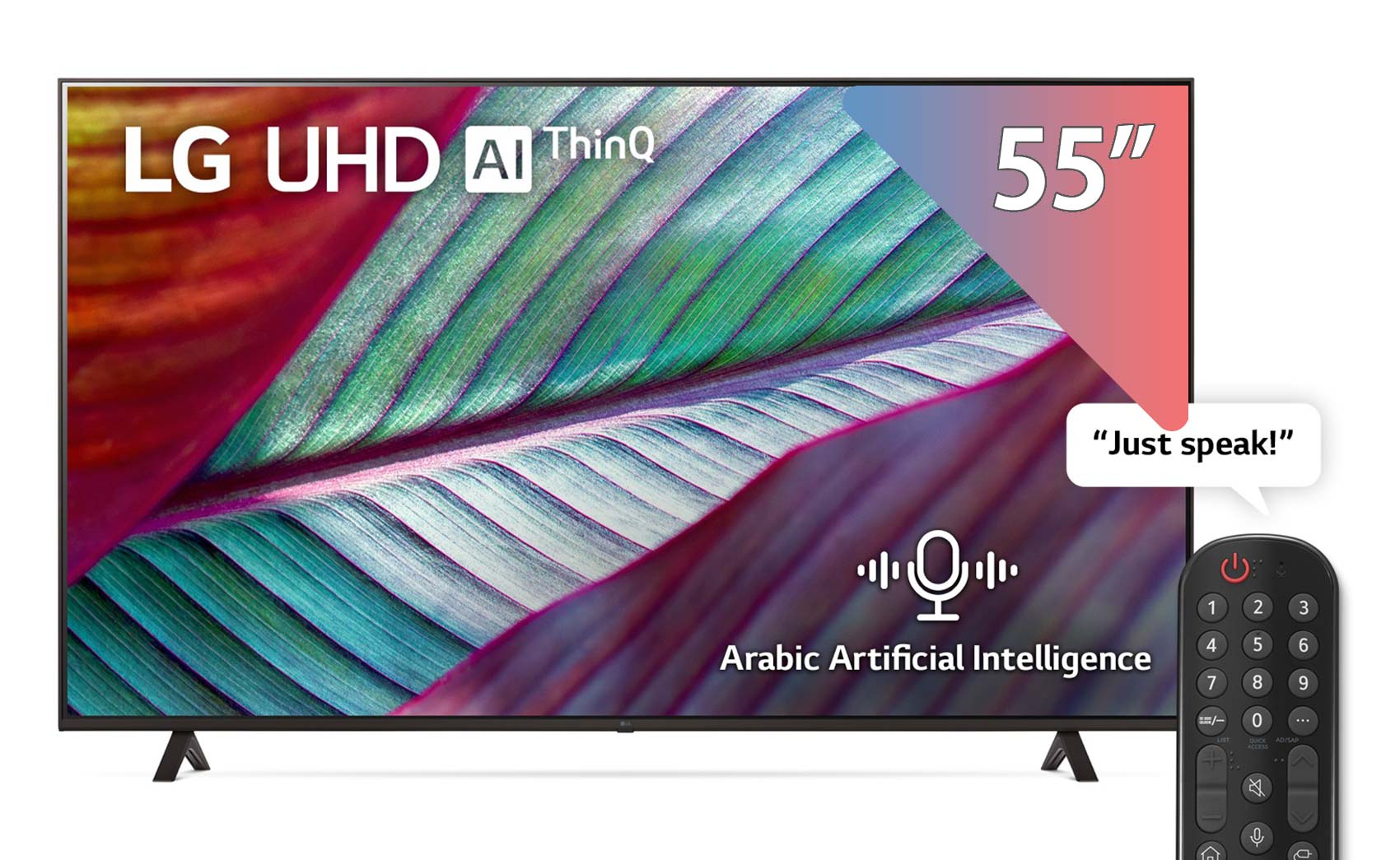 تليفزيون إل جي 55 بوصة 4K فائق الدقة سمارت بريسيفر مدمج - 55UR78006LL