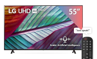 تليفزيون إل جي 55 بوصة 4K فائق الدقة سمارت بريسيفر مدمج - 55UR78006LL