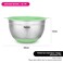 Fissman Mixing Bowl 20X12 cm / 3 Ltr With Silicone Bottom And Pe Lid Color Green Tea - Stainless Steel