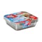 Fun Aluminium Containers with Lids Rectangle 2410cc&times;10Pcs