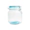 GLASS STORAGE JAR 1000ML BLUE