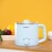 Olsenmark Multi Kettle, 1.6L Capacity, OMK2466  SS 304 Inner, Anti-Hot Outer Body, Over Heating &amp; Boil Dry Protection, Dual Power Setting, Tempered Break Resistant Glass Lid