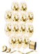 Party Time 20-Piece 12inch Confetti Party Balloon With Ribbon - Gold