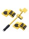 Generic Furniture Mover Tool Set Furniture Transport Lifter Heavy Stuffs Moving Tool 4 Wheeled Mover Roller And 1 Wheel Bar Hand Tools Set Yellow 10X10X35cm