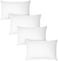 Comfy Set of 4 Hotel Quality Stripe Pillow - White