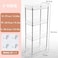 COZY NEST 4-Tier Slim Rolling Kitchen Trolley Organizer Utility Storage Cart with Lockable Wheels/Hooks,Multi-Functional Bathroom Shelves for Office,Laundry