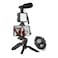 Smart Phone Vlogging Kit With Microphone,Light And Stand tripod