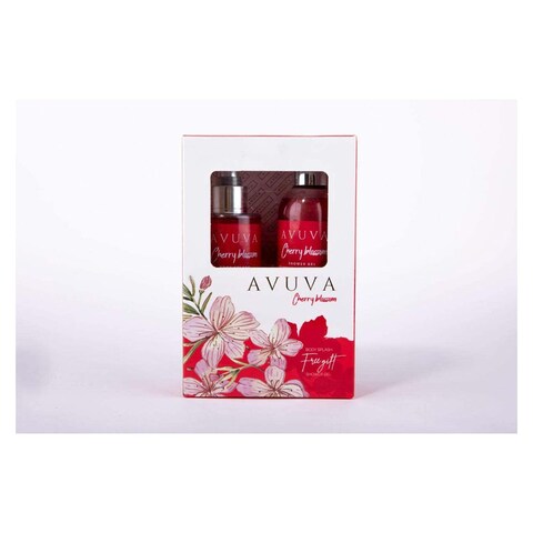 Avuva Cherry Blossom Body Splash - 253 ml with Shower Gel - 253 ml