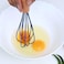 Royalford Silicone Egg Whisk, Wooden Handle Egg Beater, Rf10654 Perfect For Non Stick Cookware, Milk And Egg Blender Heat Resistant Kitchenware For Whisking, Multicolor