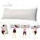 LUNA HOME 1 Piece Long Body Pillow Case, Plain White Color